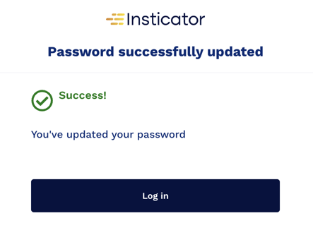 reset password success